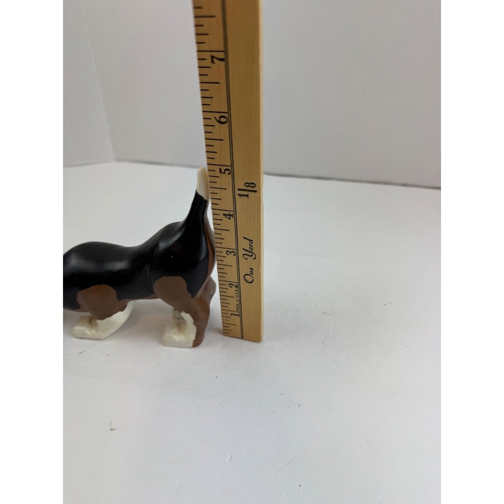 Vintage Hand Carved Wood Basset Hound Beagle Dog Figurine Folk Art Tri-Color 9" - Picture 4 of 9